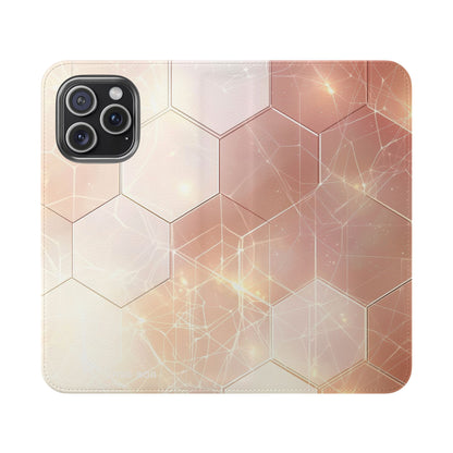 Hexagon Glow - iPhone 15 Pro Max Case - Wallet