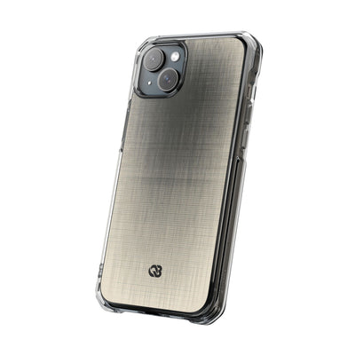 Beige Impact MagSafe Phone Case for iPhone - Carbon Screen Grid