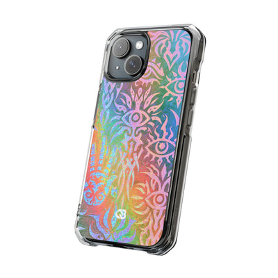 Chromatic Mystic Sigil · Clear Impact Magnetic Phone Case for iPhone · Blue