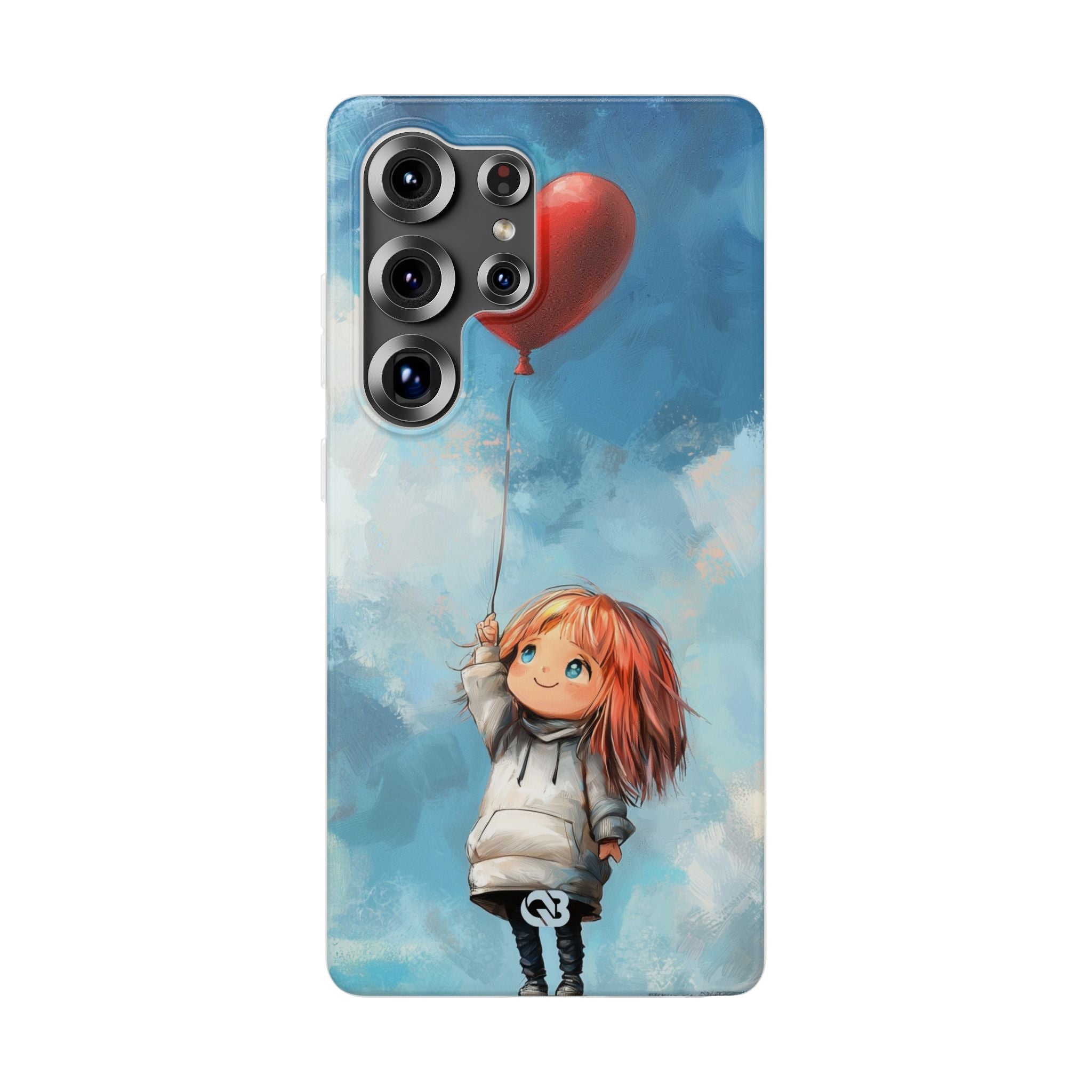 Crimson Heart Sky · Soft Phone Case for Samsung