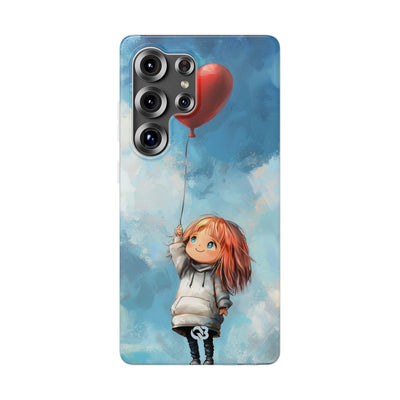 Crimson Heart Sky · Soft Phone Case for Samsung
