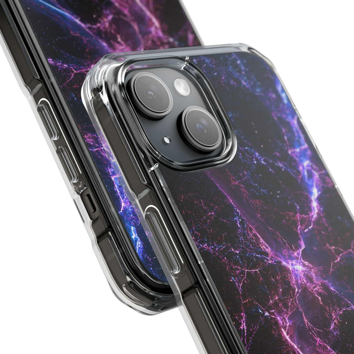 Neural Singularity · Clear Impact Magnetic Phone Case for iPhone · Black