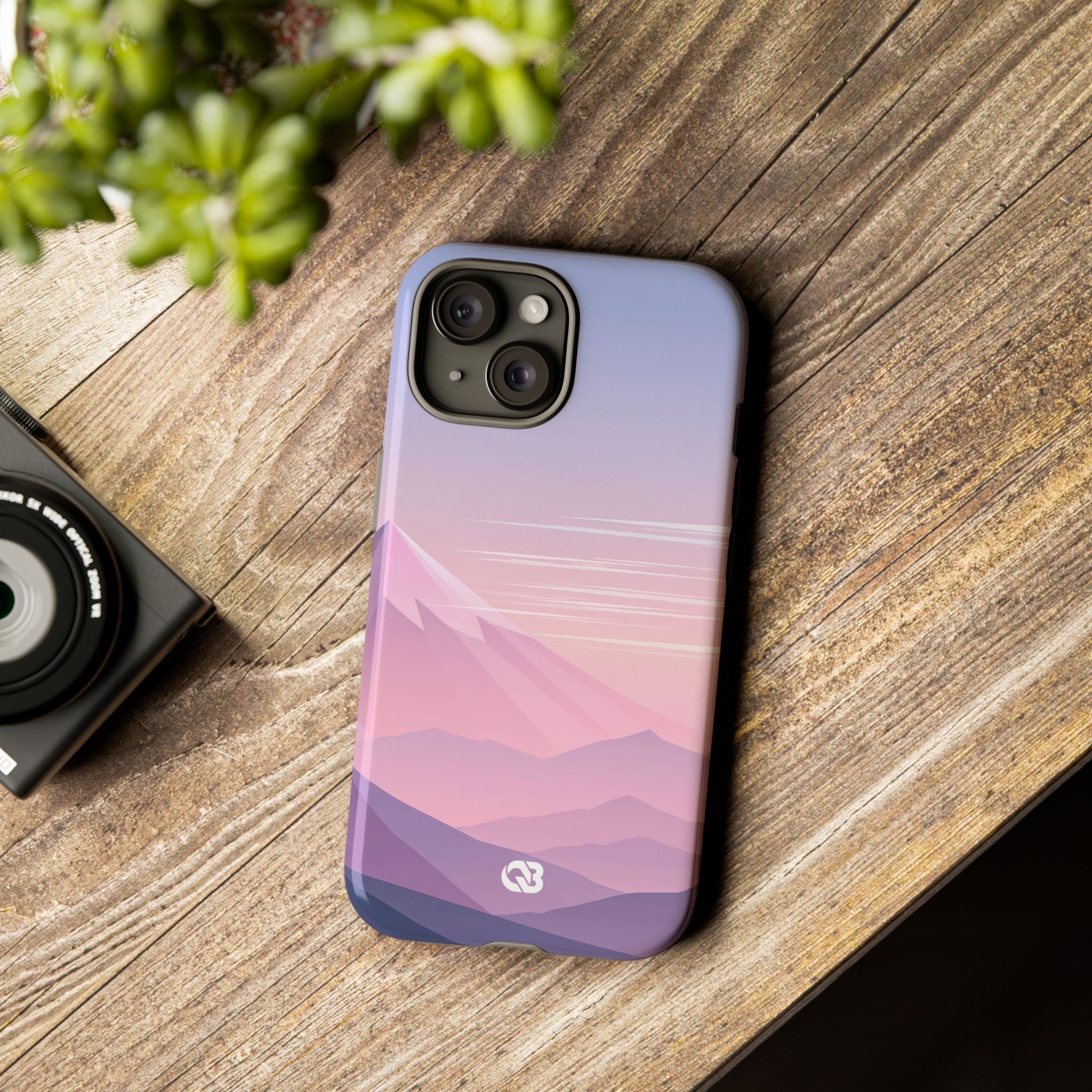 Purple Tough Phone Case for iPhone - Lavender Alpine Dawn