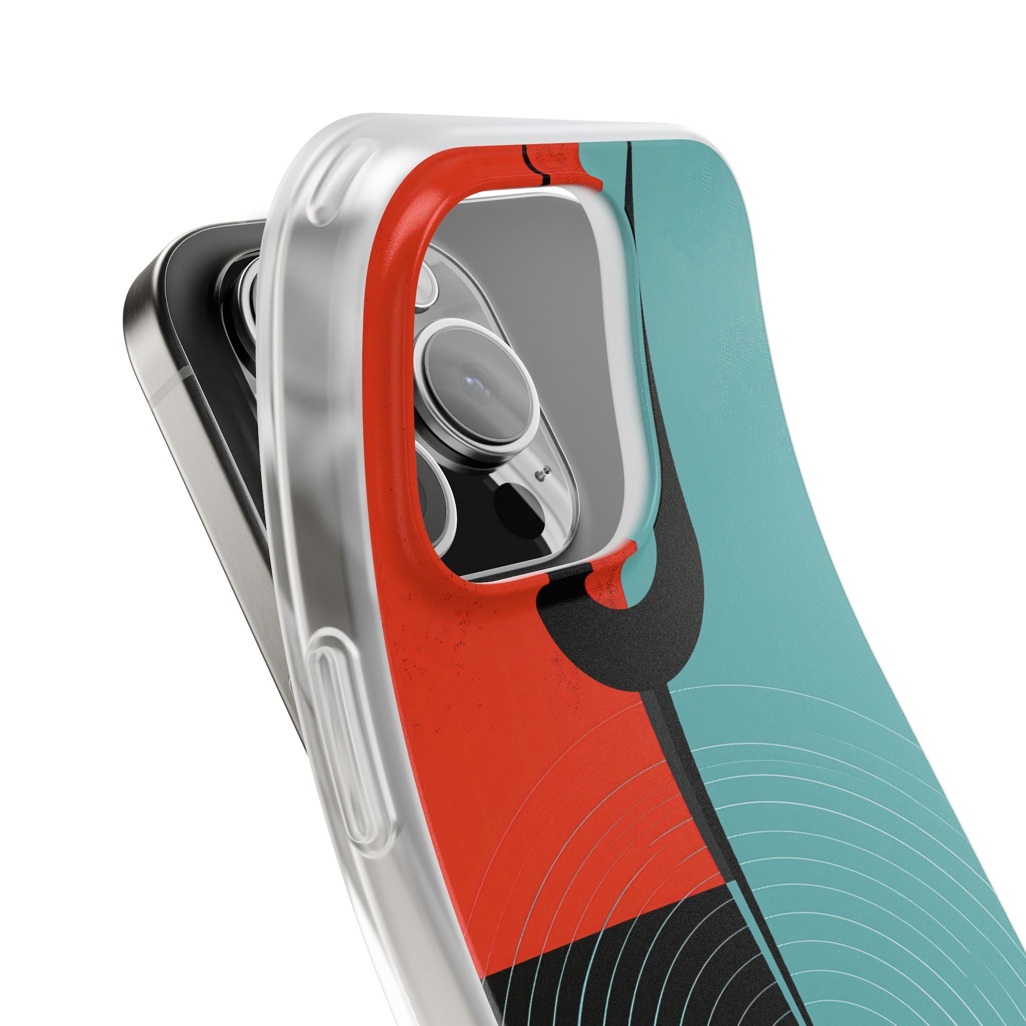 Teal Lite Phone Case for iPhone - Sonic Static Split