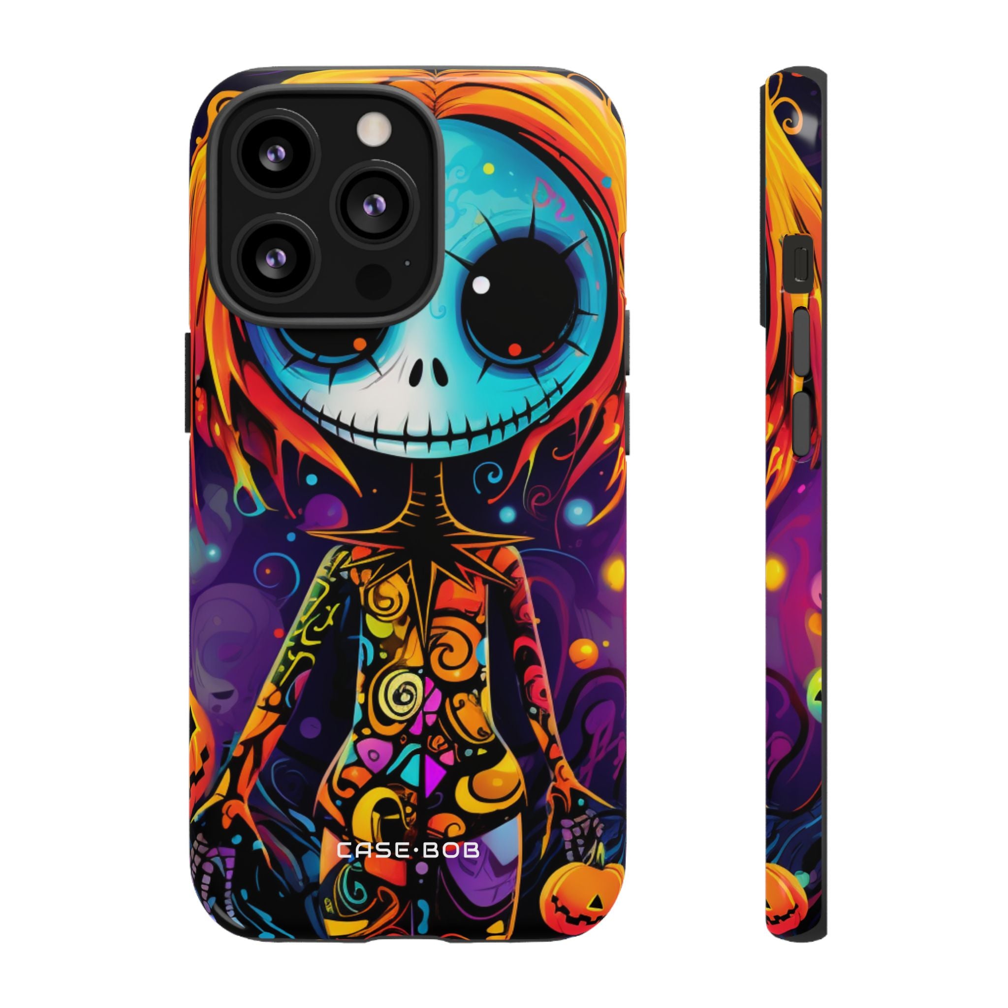Blue Skull Swirl iPhone 13 Pro Case - Tough - CASE•BOB