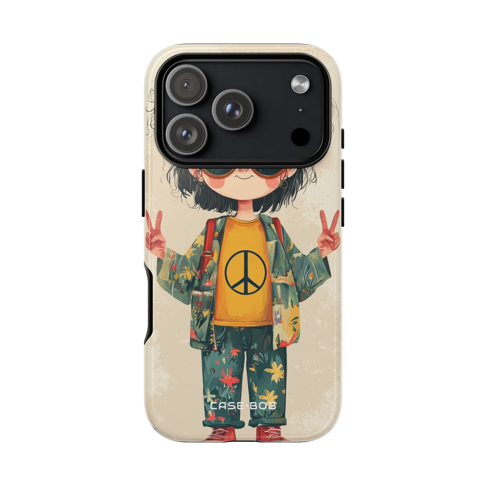Peace Pigtails iPhone 17 Pro Case - Tough - CASE•BOB