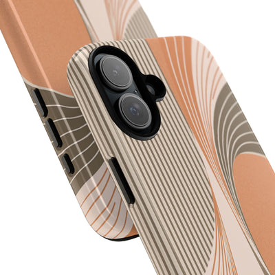 Orange Tough Phone Case for iPhone - Desert Arc Horizon