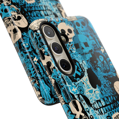Electric Skull Graffiti · Tough Phone Case for Samsung · Blue