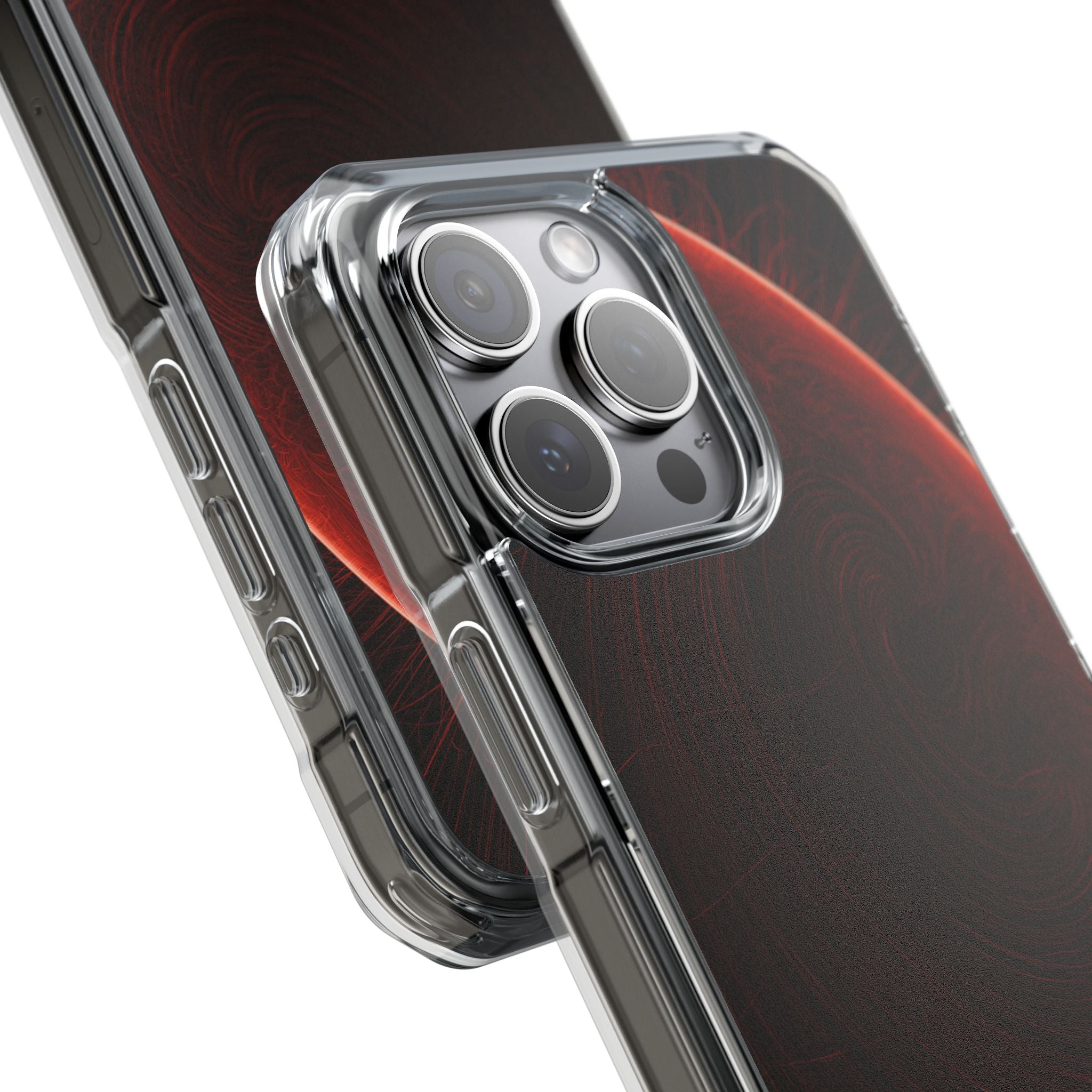 Red Impact MagSafe Phone Case for iPhone - Crimson Flare Flux