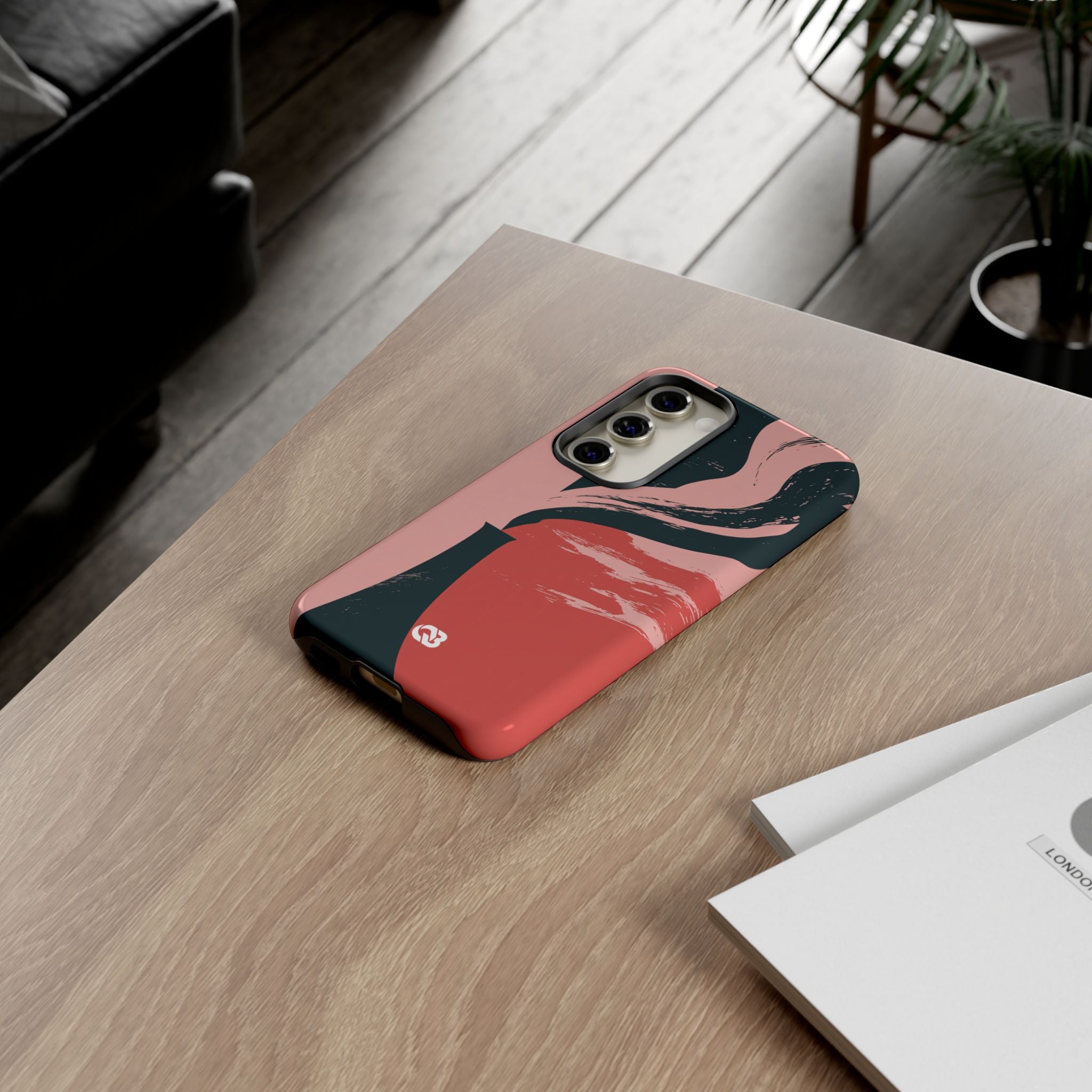 Pink Tough Phone Case for Samsung - Cinder Rose Plume