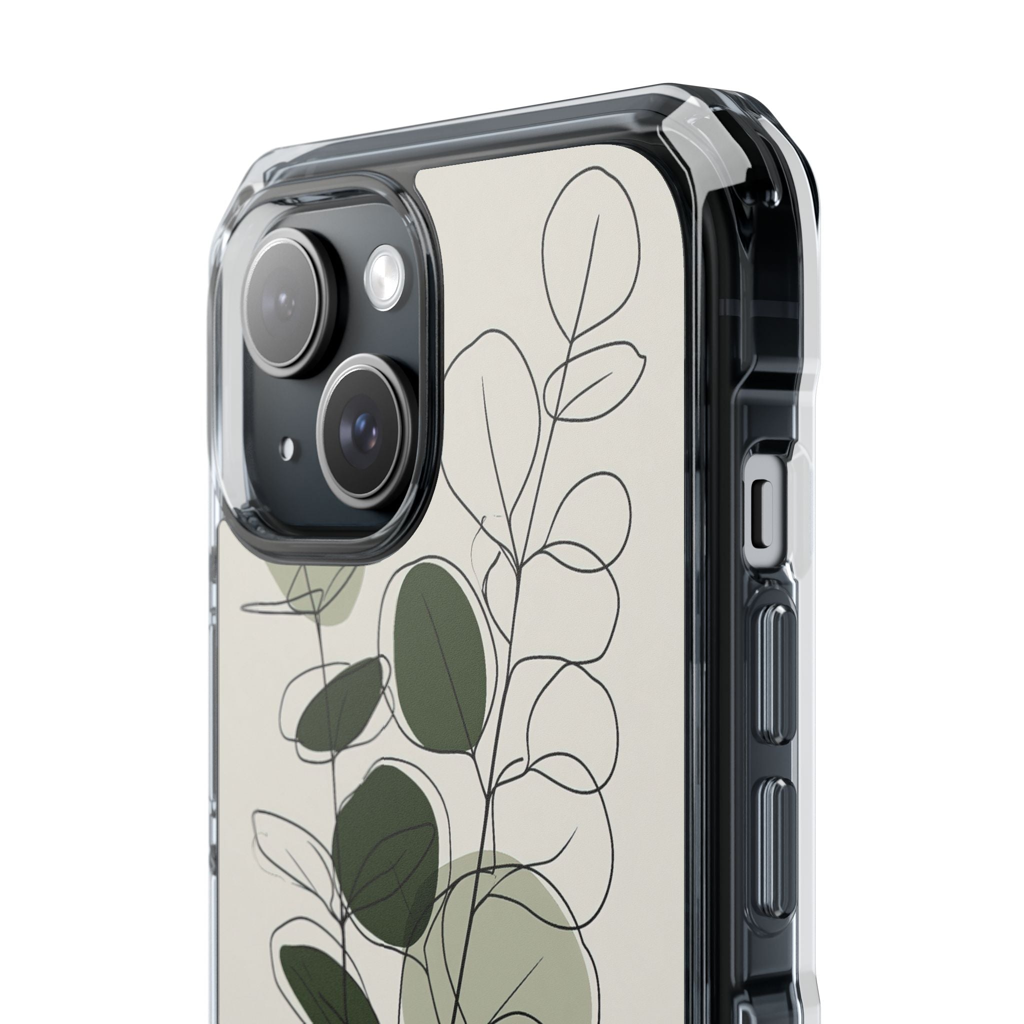 Green Impact MagSafe Phone Case for iPhone - Muted Eucalyptus Sketch