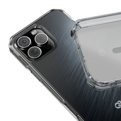 Grey Impact MagSafe Phone Case for iPhone - Charcoal Brushed Steel