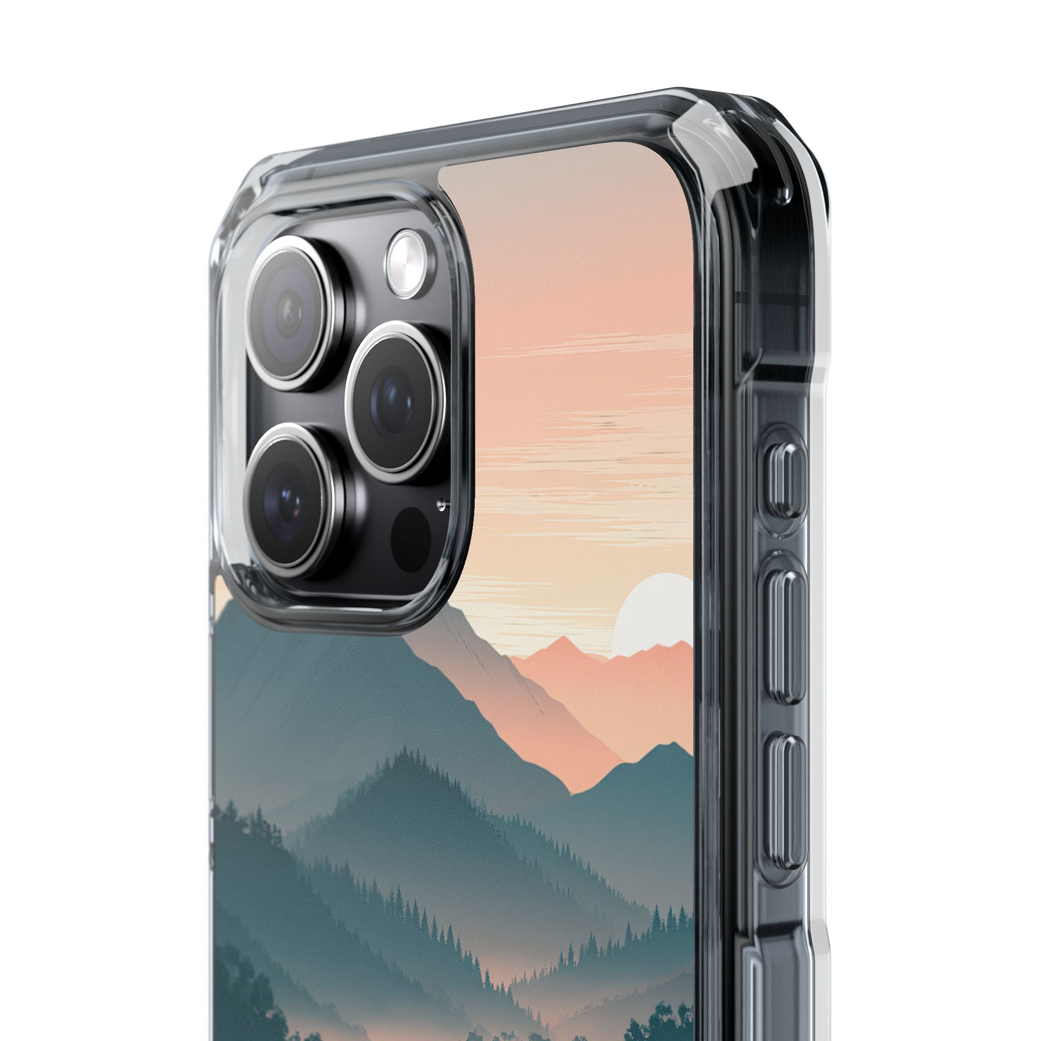 Teal Impact MagSafe Phone Case for iPhone - Alpine Teal Horizon