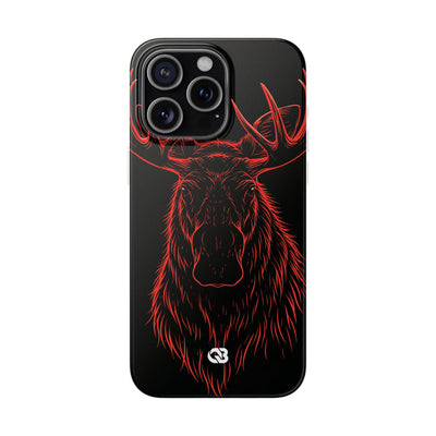 Crimson Horizon Moose · Lite Phone Case for iPhone ·  Black