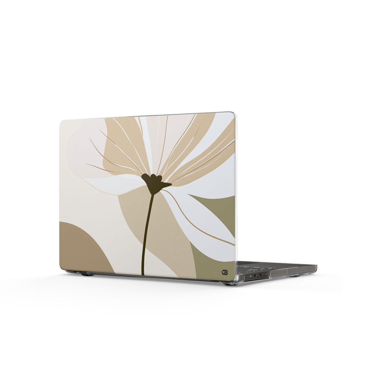 Soft Petal Bloom · Clear Hard Case for MacBook · Beige