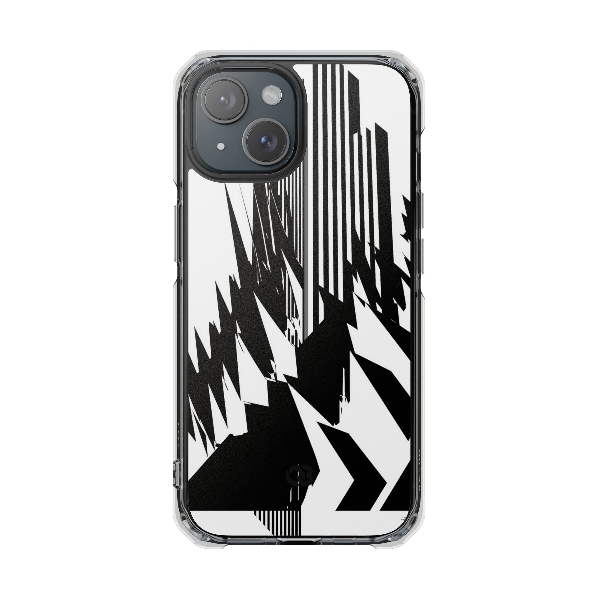 White Impact MagSafe Phone Case for iPhone - Shattered Vector Spire