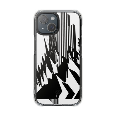 White Impact MagSafe Phone Case for iPhone - Shattered Vector Spire
