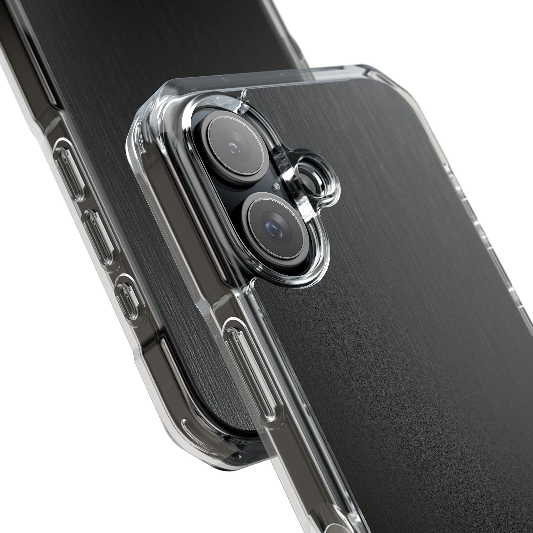 Black Impact MagSafe Phone Case for iPhone - Brushed Obsidian Slate