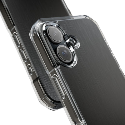 Black Impact MagSafe Phone Case for iPhone - Brushed Obsidian Slate