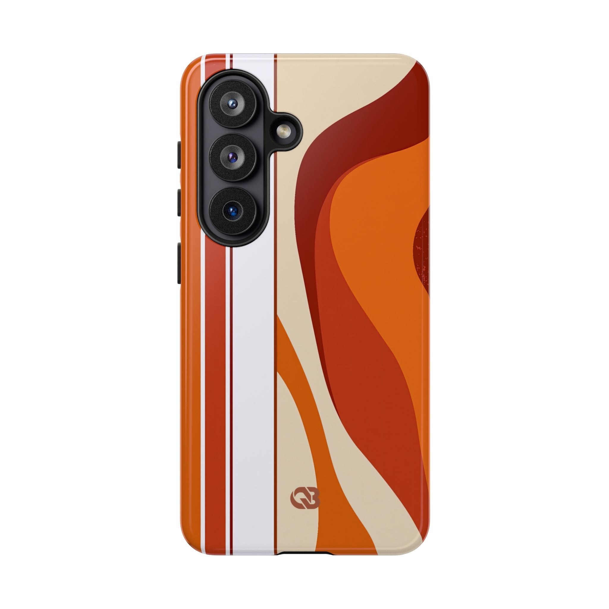 Orange Tough Phone Case for Samsung - Terracotta Metro Line
