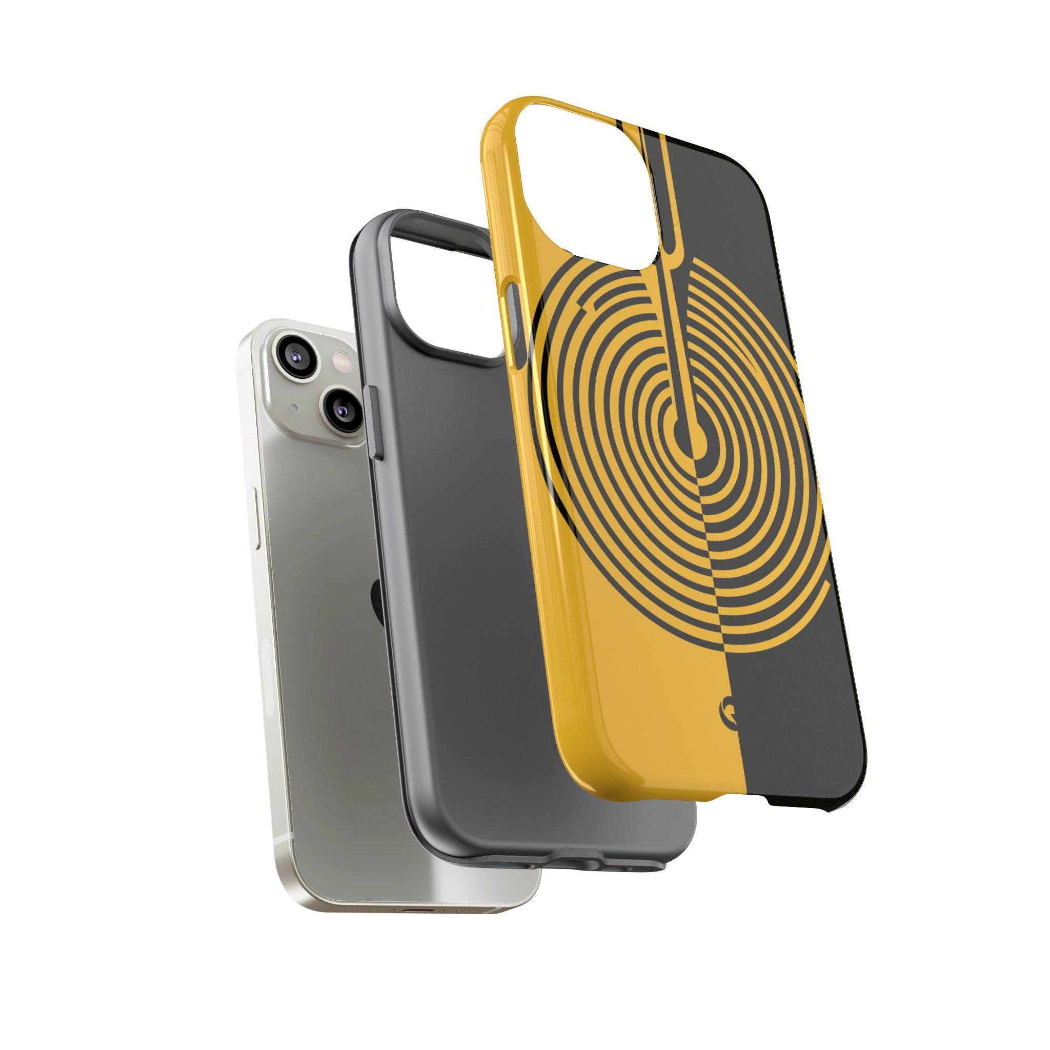 Yellow Tough Phone Case for iPhone - Voltage Sector Pulse