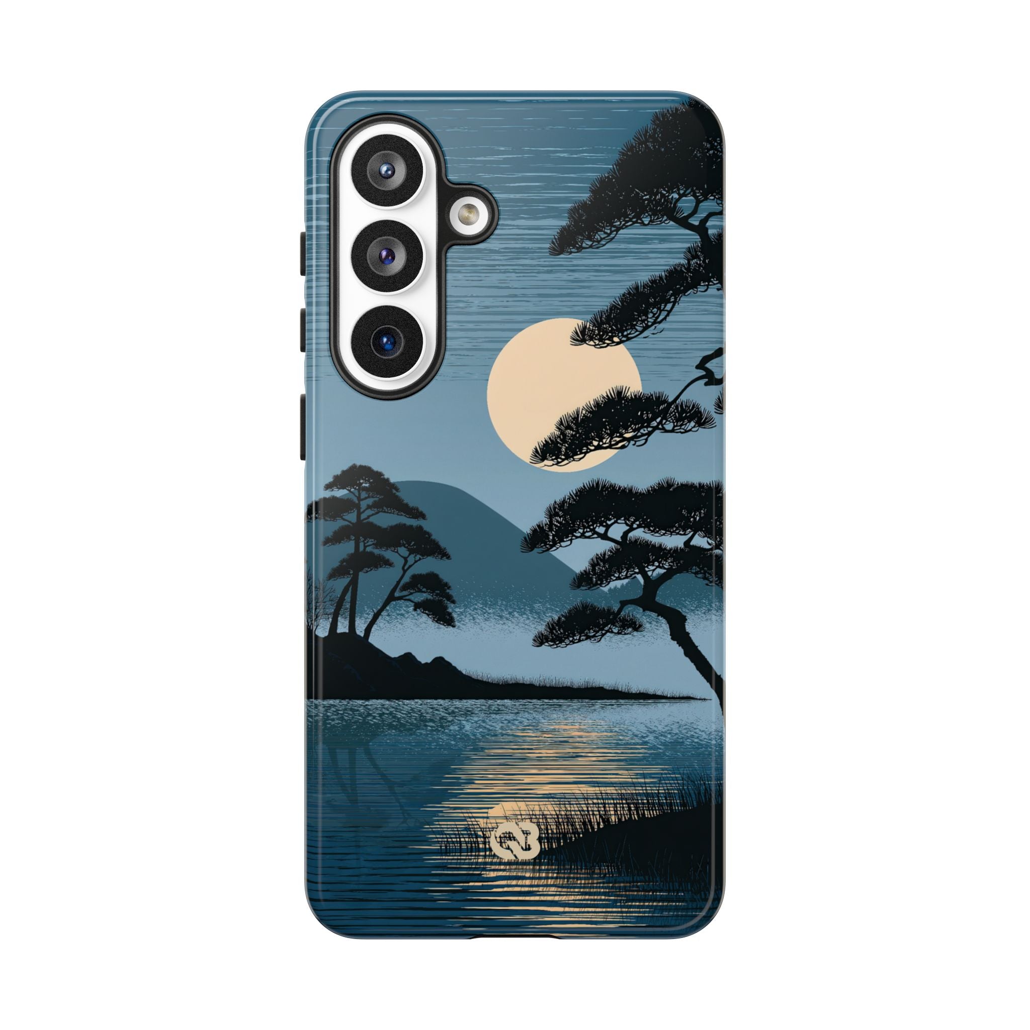 Blue Tough Phone Case for Samsung - Midnight Kyoto Pine