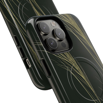 Green Tough 2.0 Magsafe Phone Case for iPhone - Midnight Gilded Grass