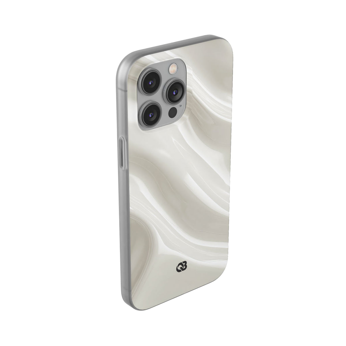Liquid Enamel Fold · Lite Phone Case for iPhone ·  White