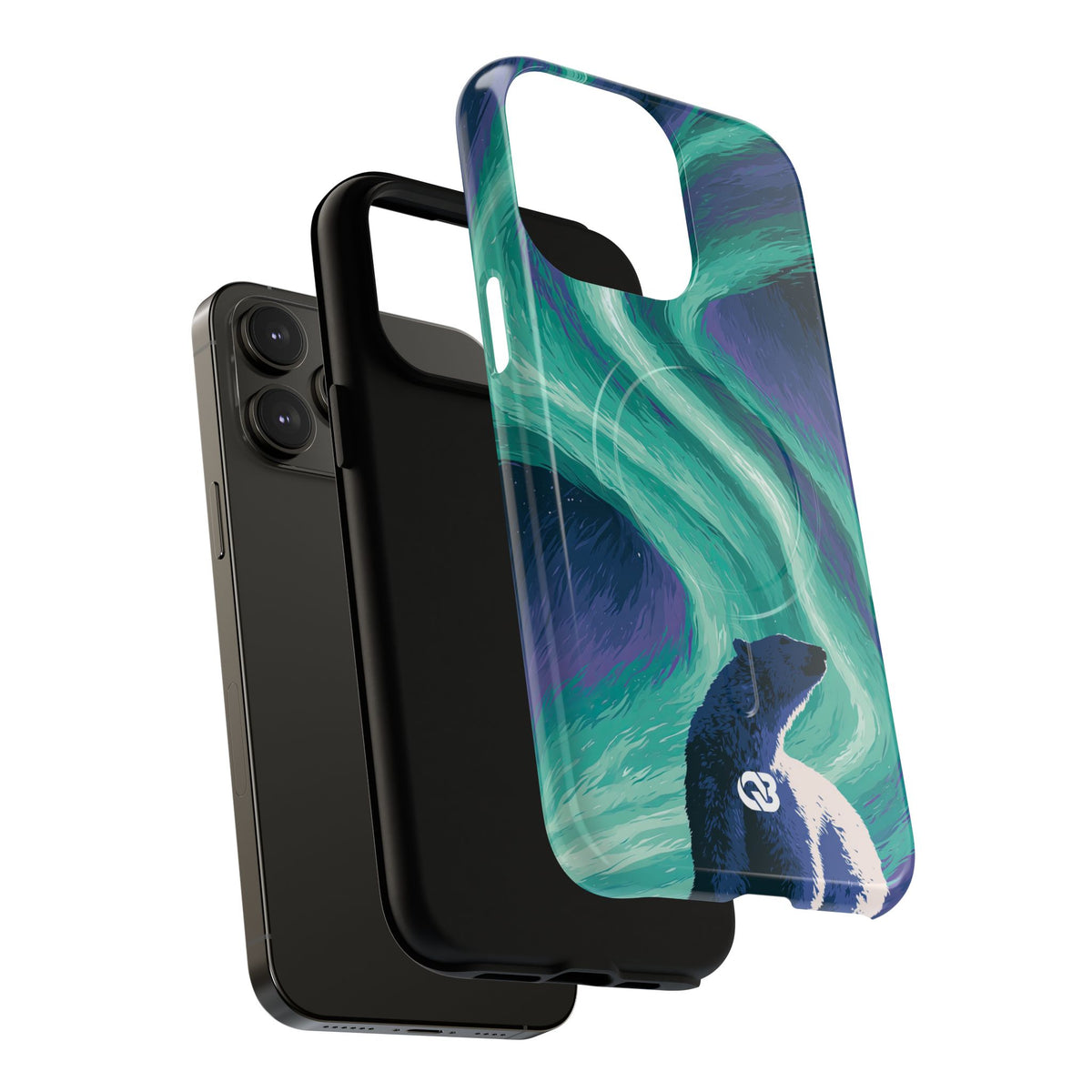 Arctic Aurora Bear · Tough 2.0 Magnetic Phone Case for iPhone · Teal