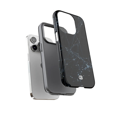 Black Tough Phone Case for iPhone - Arctic Neural Mesh
