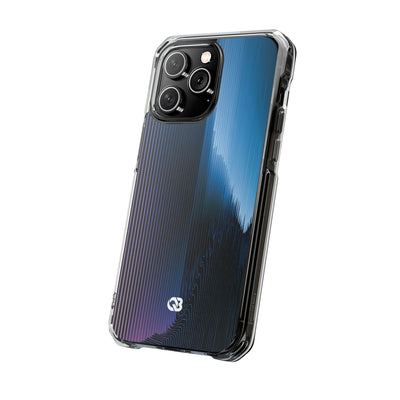 Blue Impact MagSafe Phone Case for iPhone - Indigo Distortion Wave