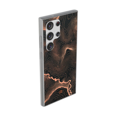 Orange Lite Phone Case for Samsung - Salmon Ridge Topo