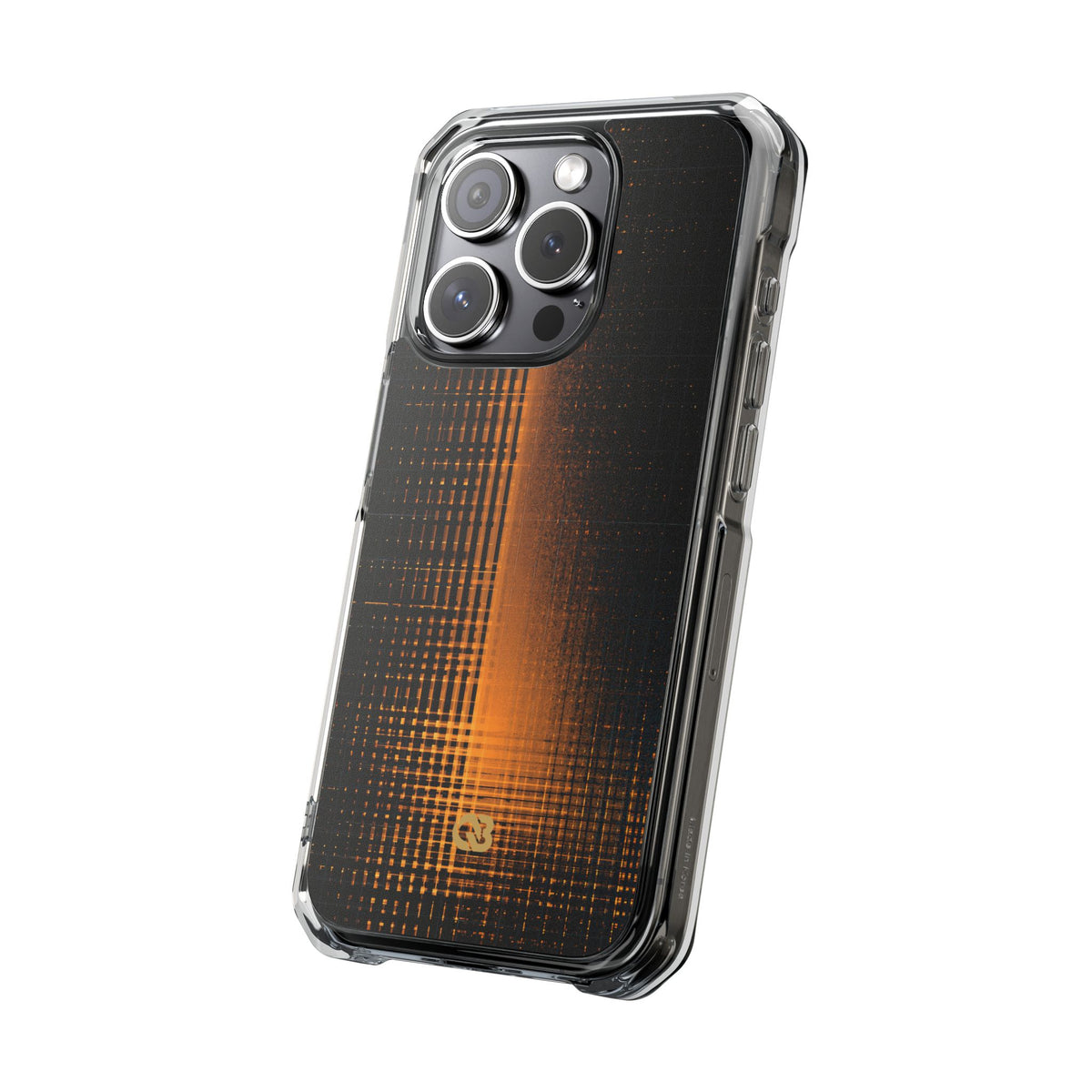 Amber Frequency · Clear Impact Magnetic Phone Case for iPhone · Orange