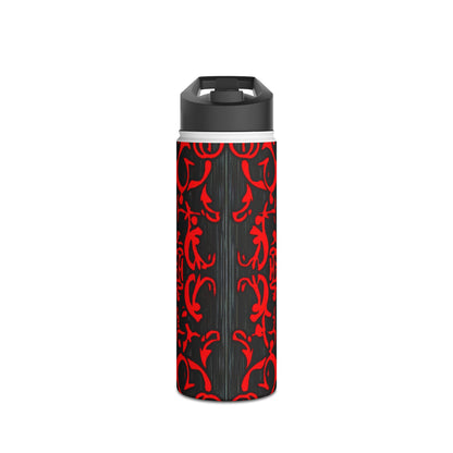 Crimson Swirl - Stainless Steel Water Bottle