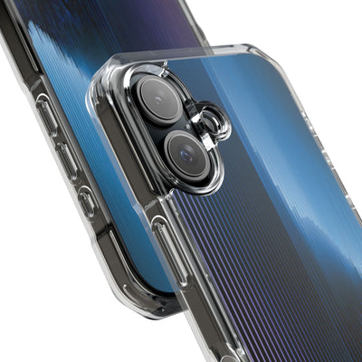 Blue Impact MagSafe Phone Case for iPhone - Indigo Distortion Wave