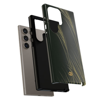 Green Tough Phone Case for Samsung - Midnight Gilded Grass