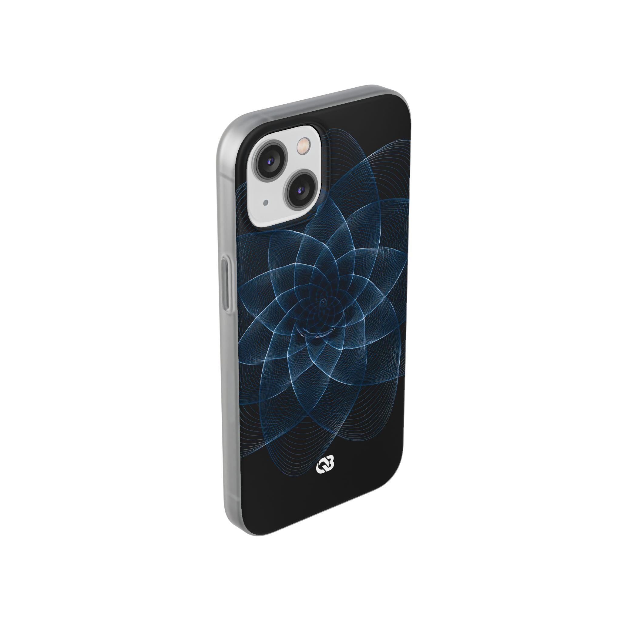 Blue Lite Phone Case for iPhone - Cobalt Geometric Bloom