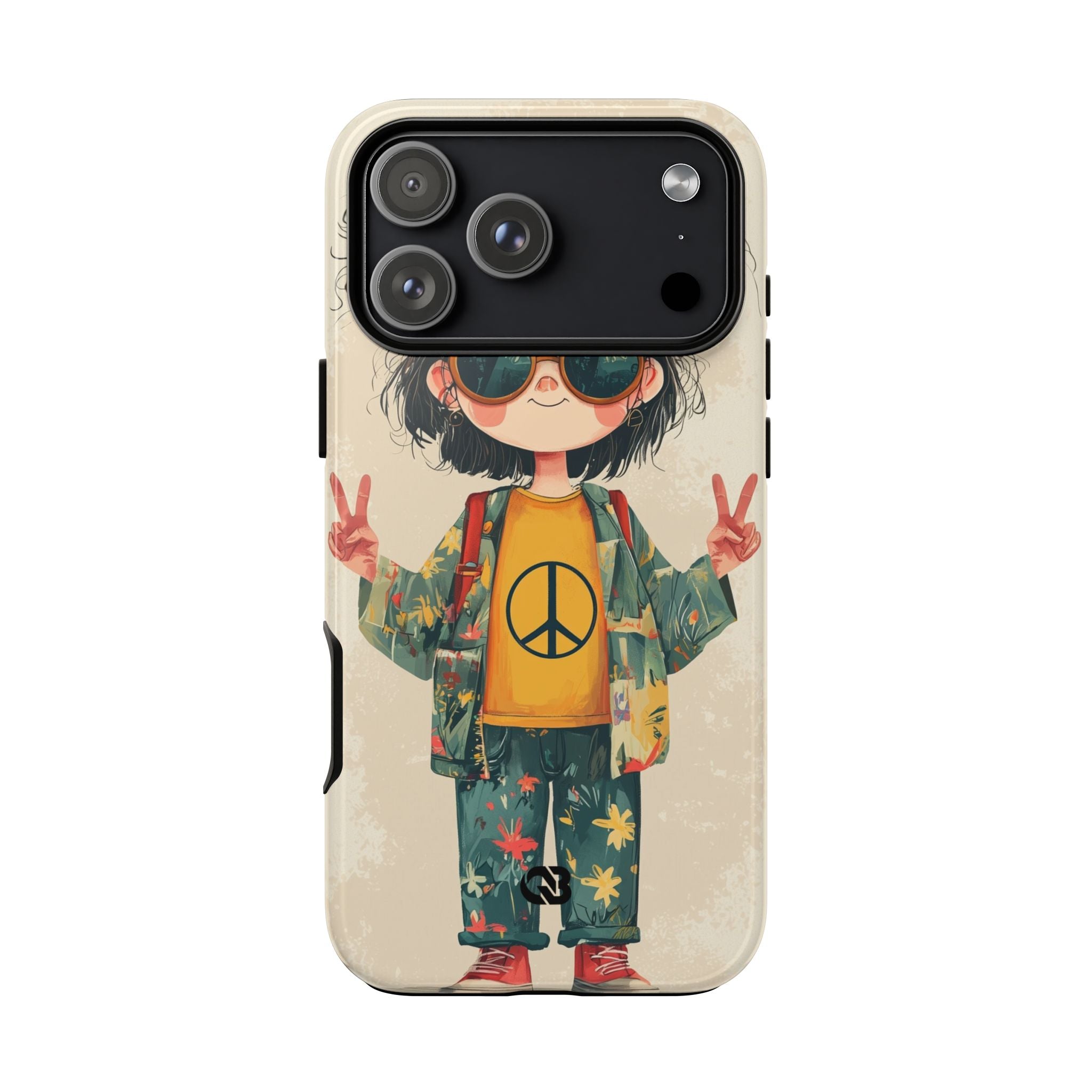 Retro Peace Girl · Tough Phone Case for iPhone