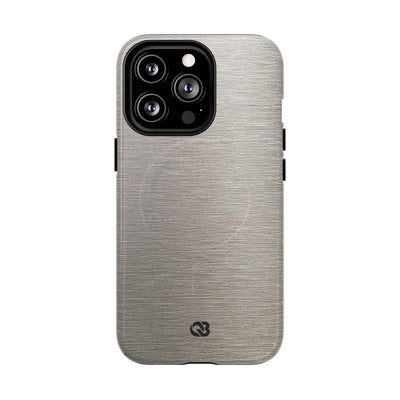 Brushed Silver Alloy · Tough 2.0 Magnetic Phone Case for iPhone · Silver