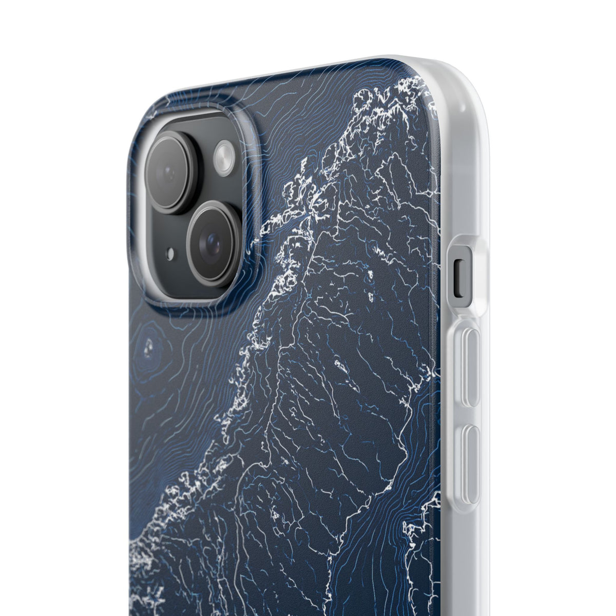 Nordic Contour Chart · Lite Phone Case for iPhone ·  Blue