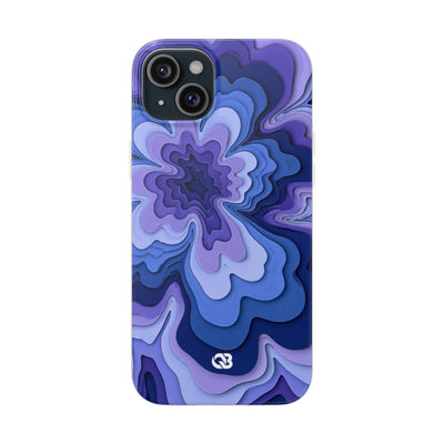 Periwinkle Strata Bloom · Lite Phone Case for iPhone ·  Purple
