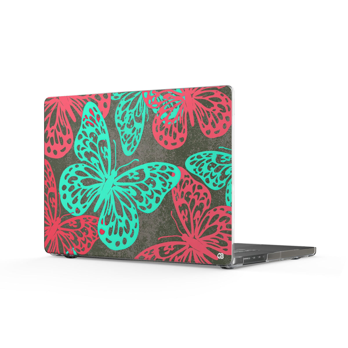Electric Papillon · Clear Hard Case for MacBook · Pink