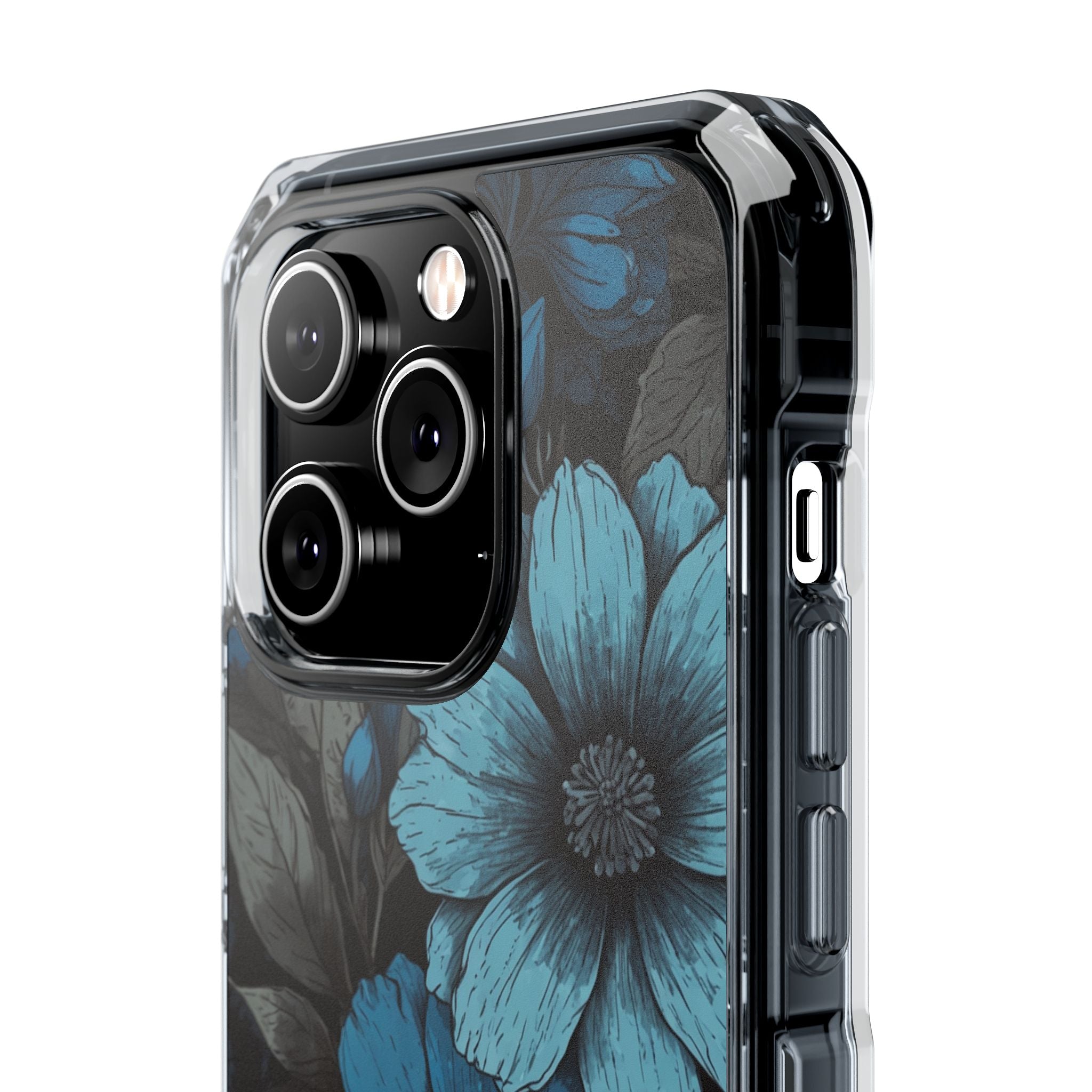 Obsidian Blue Petals · Impact Telefoncover til iPhone · Magsafe