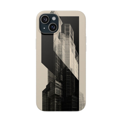 Beige Lite Phone Case for iPhone - Monolith Urban Grid