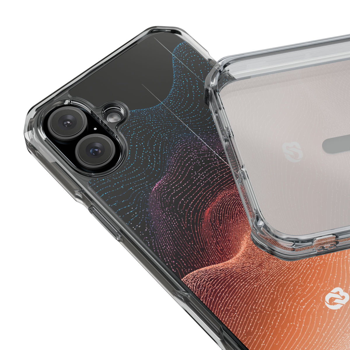 Spectral Elevation · Clear Impact Magnetic Phone Case for iPhone · Orange