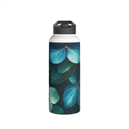 Teal Bloom - Stainless Steel Water Bottle