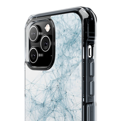 Blue Impact MagSafe Phone Case for iPhone - Glacial Neural Web