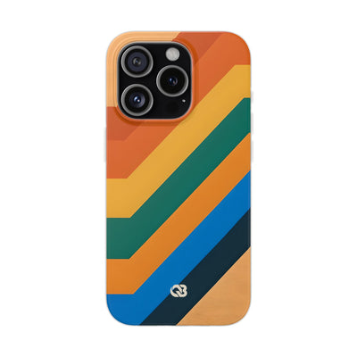 Retro Ridge Lines · Soft Phone Case for iPhone