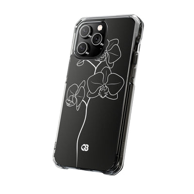 Black Impact MagSafe Phone Case for iPhone - Noir Alabaster Orchid