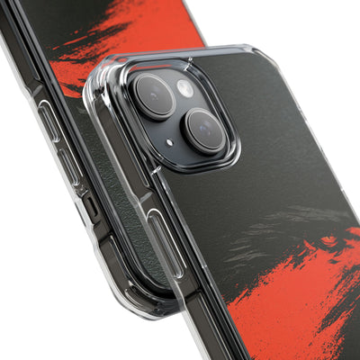 Crimson Raptor Noir · Clear Impact Magnetic Phone Case for iPhone ·  Black